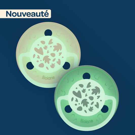 Lot de 2 sucettes nuit rondes Vert - Nuit