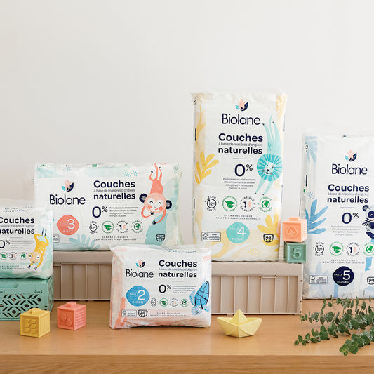 Nos couches Biolane - Saines et écologiques pour respecter la peau de votre bébé