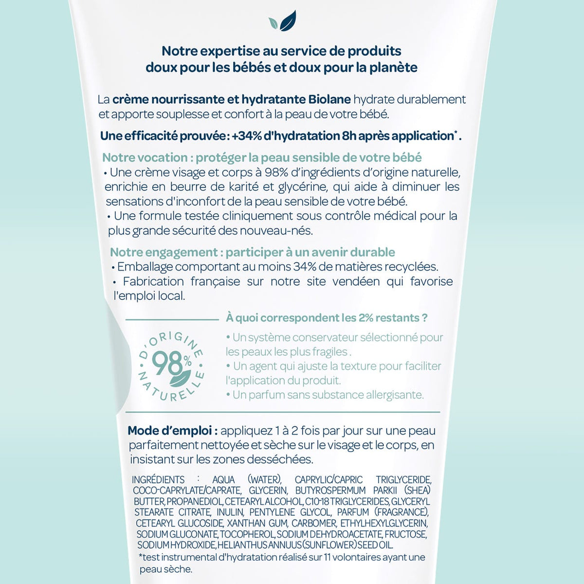 Crème nourrissante et hydratante