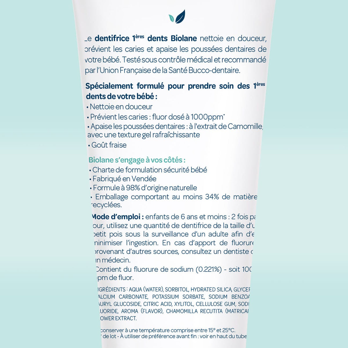 Dentifrice 1ères dents avec fluor