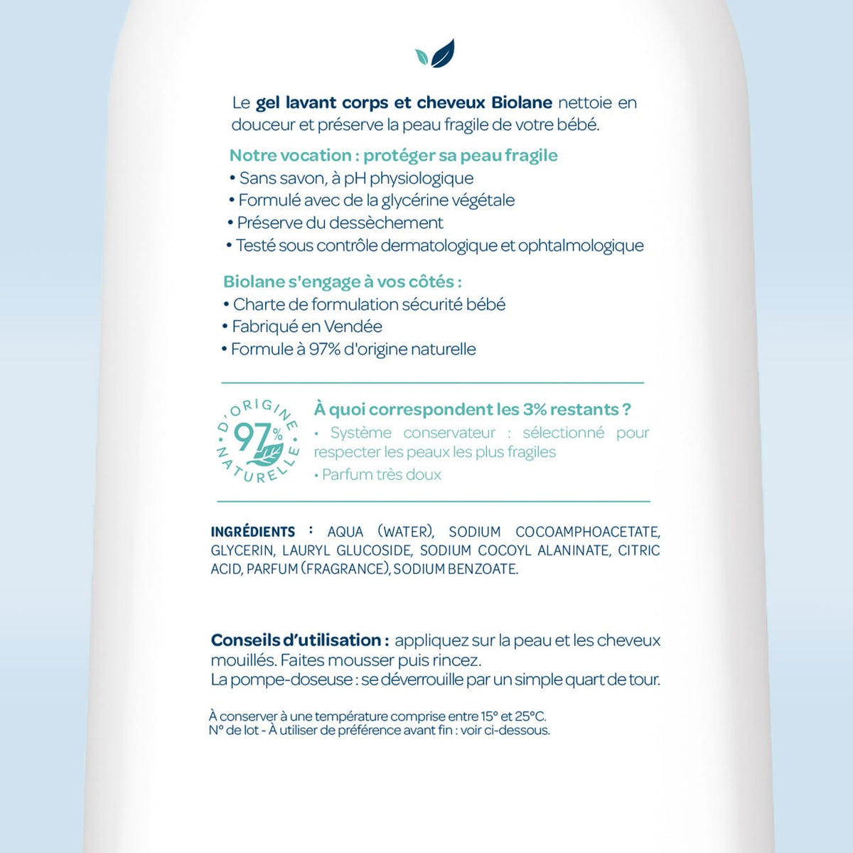 Gel lavant corps & cheveux 2 en 1