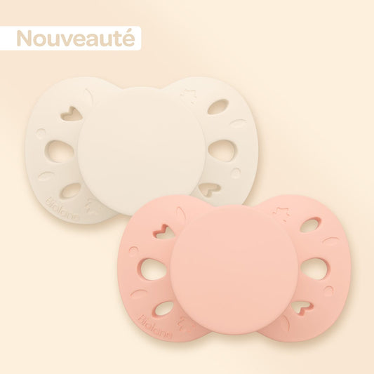 Lot de 2 sucettes anatomiques 0-6 mois Rose
