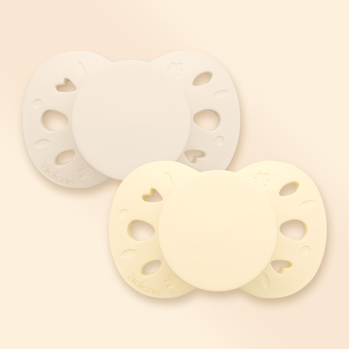 Lot de 2 sucettes anatomiques 6-18 mois Jaune