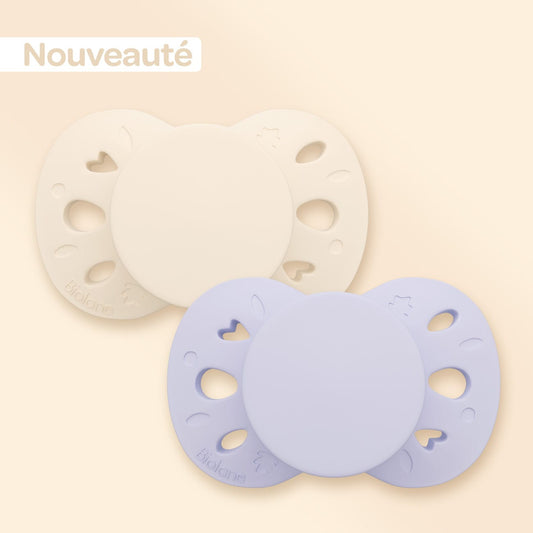 Lot de 2 sucettes anatomiques 6-18 mois Lilas