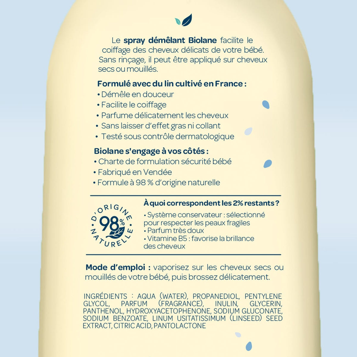 Spray démêlant