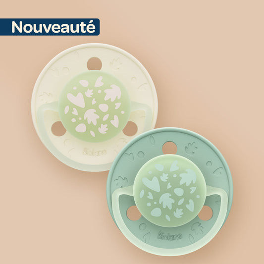 Lot de 2 sucettes nuit rondes Vert