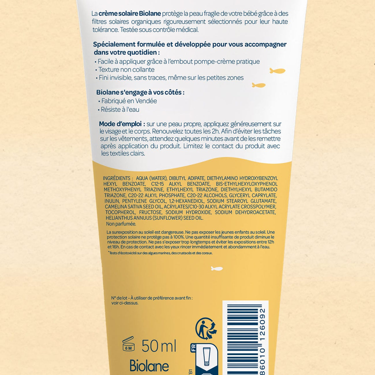 Crème solaire 50ml