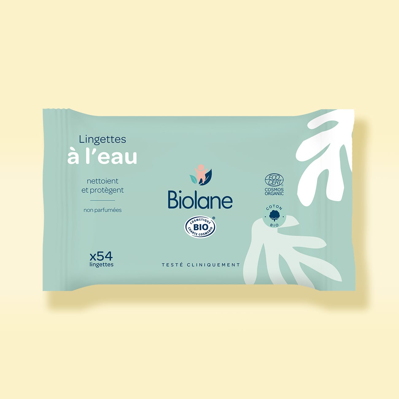 Lingettes à l'eau certifiées biologiques 54 lingettes