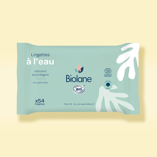 Lingettes à l'eau certifiées biologiques 54 lingettes