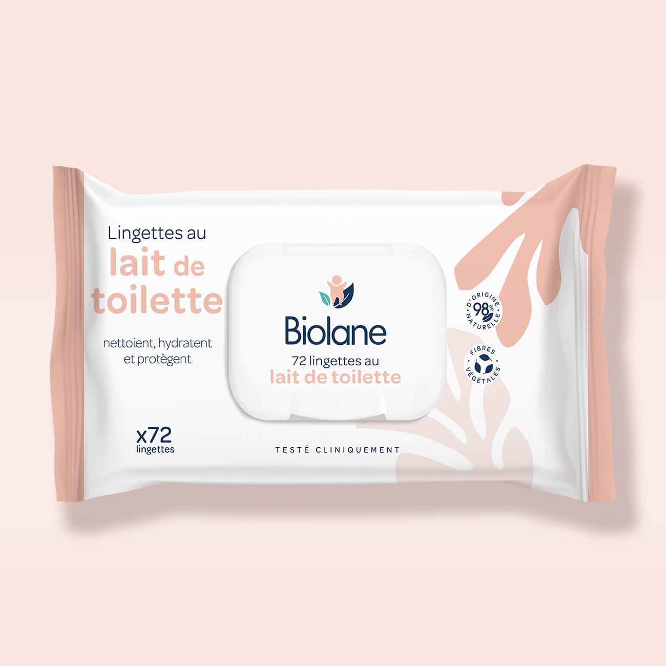 Lingettes au lait de toilette 72 lingettes