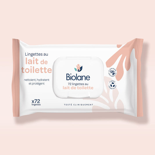 Lingettes au lait de toilette 72 lingettes