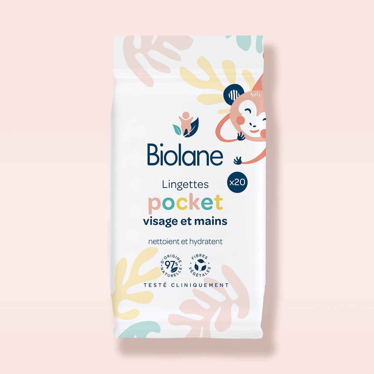 Lingettes visage et mains (format pocket) 20 lingettes