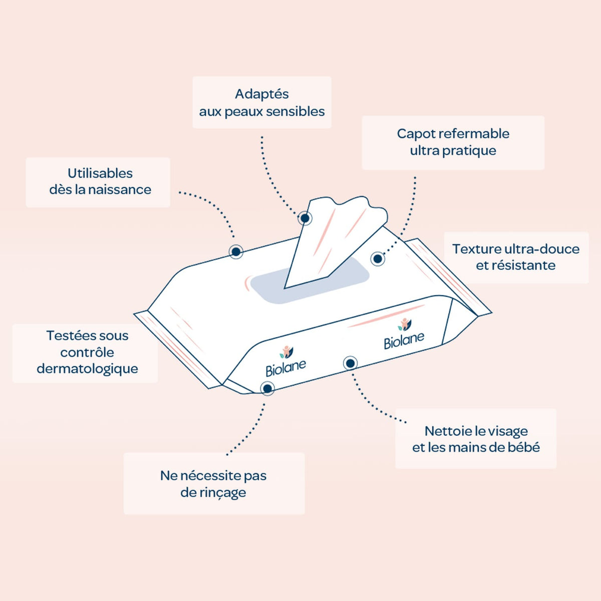 Lingettes visage et mains x64 P