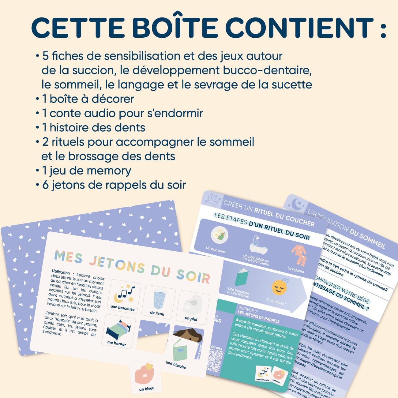 Coffret "Ma sucette sans prise de tête" + sucettes rondes