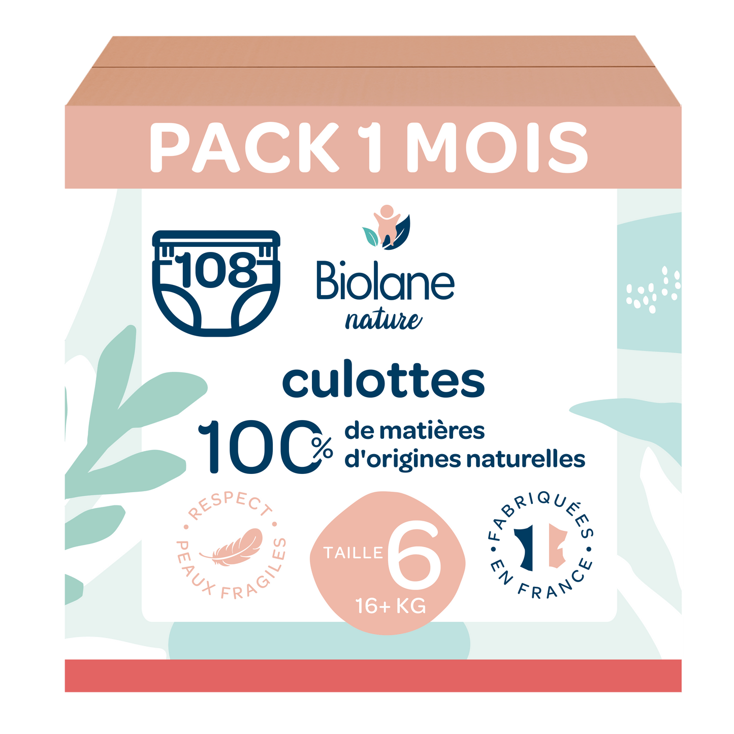 Couches Culottes Biolane Nature - Taille 6