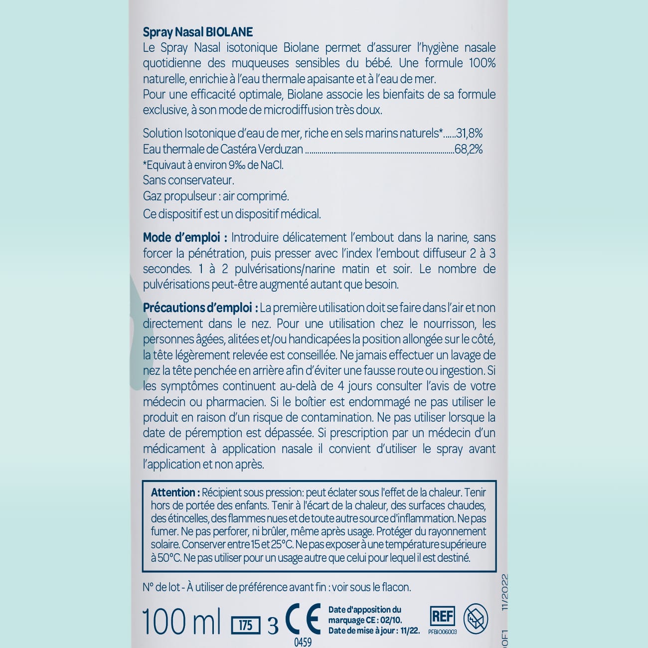 Spray nasal : formule 100% naturelle