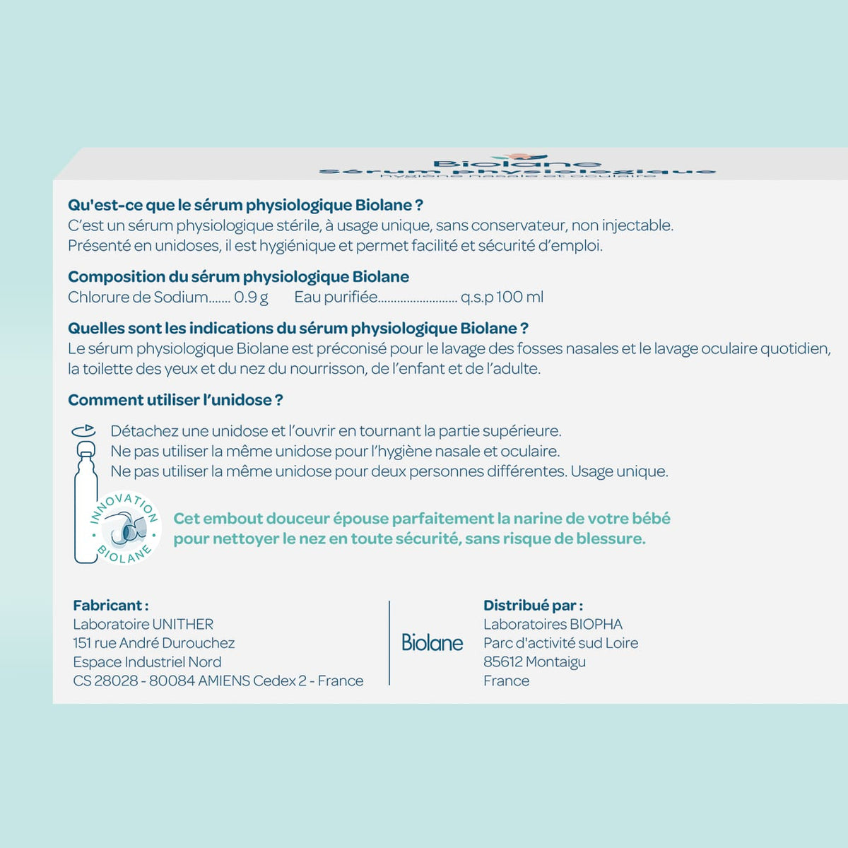 Sérum physiologique en unidoses