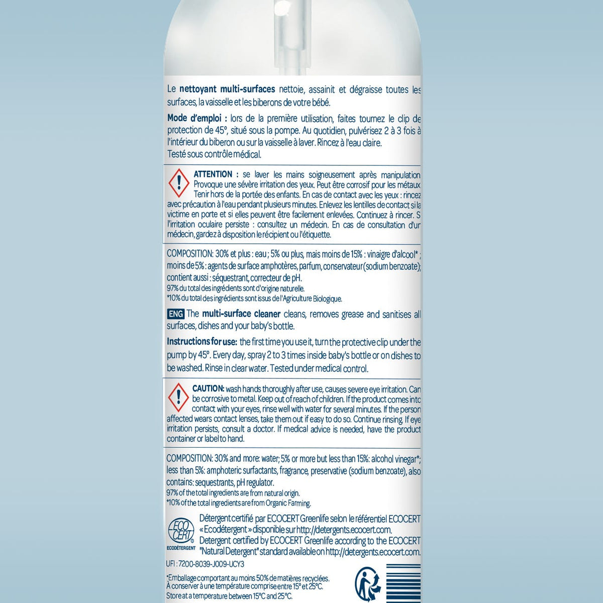 Nettoyant multi-surfaces Biolane Expert