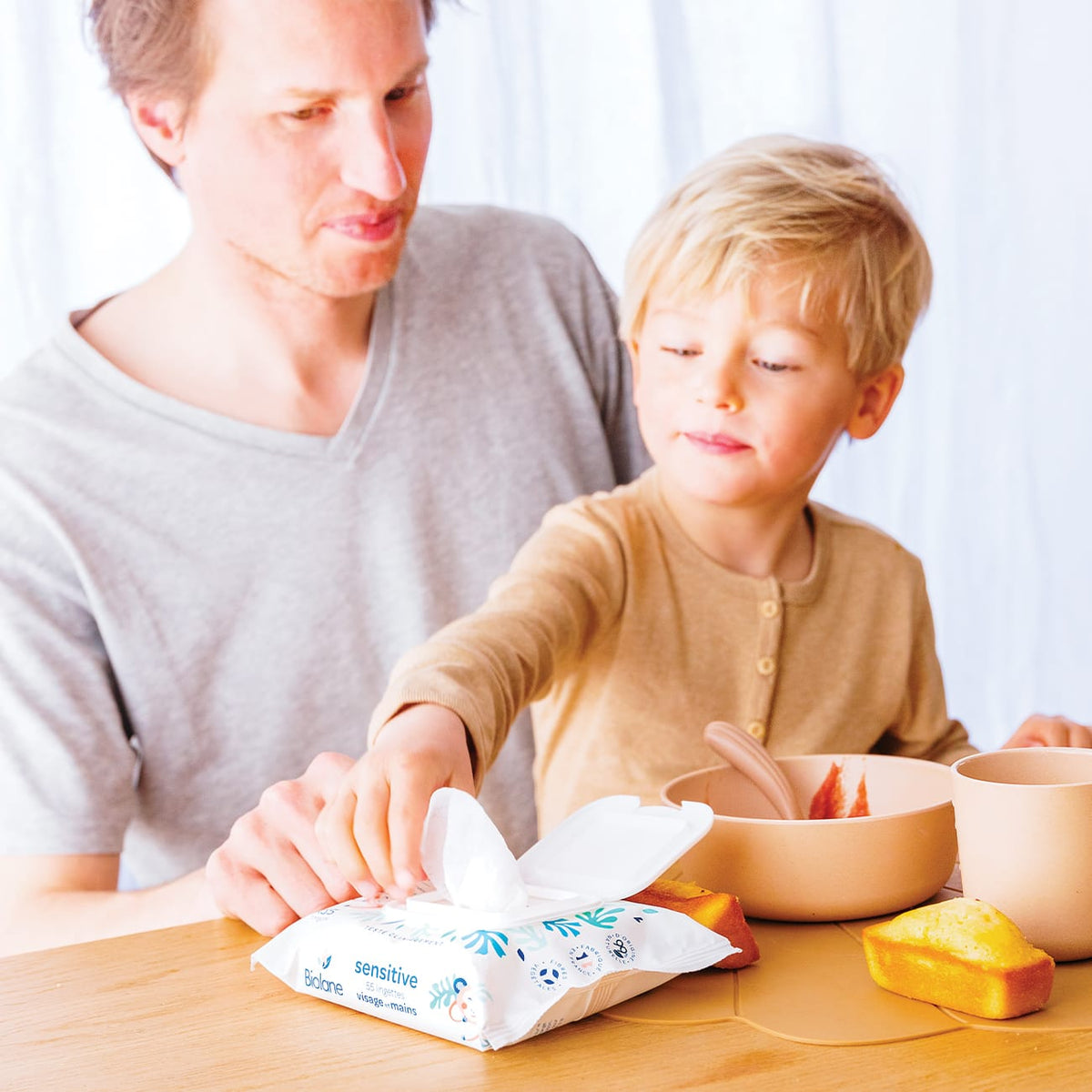 Lingettes visage et mains sensitive